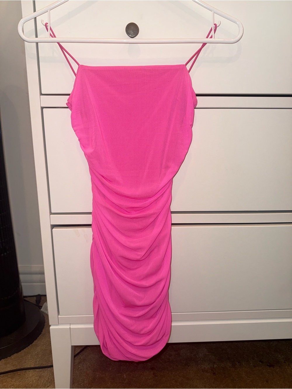 Pink princess polly spaghetti strap dress with cutout